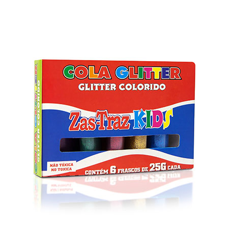 Cola Glitter - Display com 6 cores